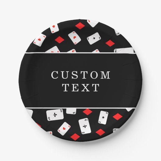 トランプのポーカーナイト遊のカードパーティー紙プレート ペーパープレート (正面)
