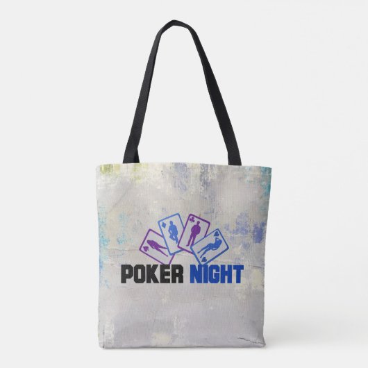 トランプのポーカーナイト(テクスチャ上のトランプをグランジ含む) トートバッグ (裏面)
