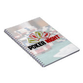 トランプのポーカーナイト(トランプとトランプのポーカーチップ) ノートブック (右側)