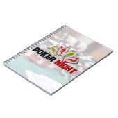 トランプのポーカーナイト(トランプとトランプのポーカーチップ) ノートブック (左側)