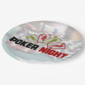 トランプのポーカーナイト(トランプとトランプのポーカーチップ) ペーパープレート (アングル)