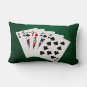 トランプのポーカーハンズストレート – エーストゥテン ランバークッション (裏面)