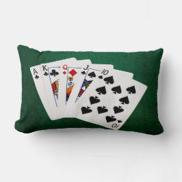 トランプのポーカーハンズストレート – エーストゥテン ランバークッション