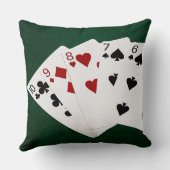 トランプのポーカーハンズストレート – 10~6 クッション (裏面)