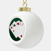 トランプのポーカーハンズストレート – 6～2 セラミックボールオーナメント (右)