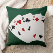 トランプのポーカーハンズフルハウスエイトアンドフォー クッション (ブランケット)