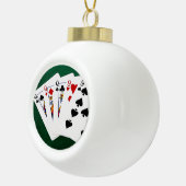 トランプのポーカーハンズフルハウスクイーンアンドナイン セラミックボールオーナメント (右)