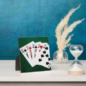 トランプのポーカーハンズフルハウスクイーンアンドナイン フォトプラーク (インサイチュ)