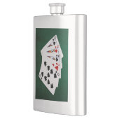 トランプのポーカーハンズフルハウスクイーンアンドナイン フラスク (左)