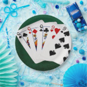 トランプのポーカーハンズフルハウスクイーンアンドナイン ペーパープレート (パーティー)