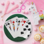 トランプのポーカーハンズフルハウスクイーンアンドナイン ペーパープレート (パーティー)