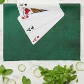 トランプのポーカーハンズワンペア – エース キッチンタオル (折り畳み)