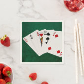トランプのポーカーハンズワンペア – エース スタンダードカクテルナプキン (インサイチュ)