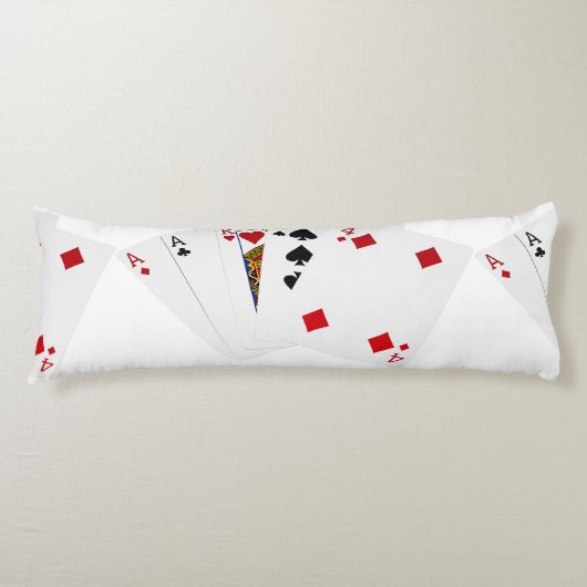 トランプのポーカーハンズワンペア – エース ボディピロー (正面)