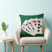 トランプのポーカーハンズワンペア – キング クッション (椅子)