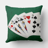 トランプのポーカーハンズワンペア – キング クッション (裏面)