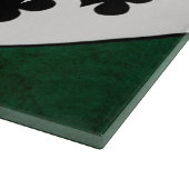 トランプのポーカーハンズ王室の – フラッシュ – クラブスーツ カッティングボード (角)