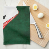 トランプのポーカーハンズ – デッドマンズハンド キッチンタオル (四つ折り)