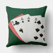 トランプのポーカーハンズ – デッドマンズハンド クッション (裏面)