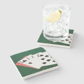 トランプのポーカーハンズ – デッドマンズハンド ストーンコースター (横)