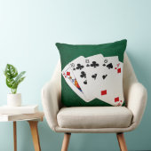 トランプのポーカーハンズ – ハイカード – クイーン クッション (椅子)