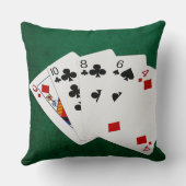 トランプのポーカーハンズ – ハイカード – クイーン クッション (裏面)