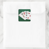 トランプのポーカーハンズ – ハイカード – Ace スクエアシール (バッグ)