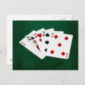 トランプのポーカーハンズ – ハイカード – Ace ポストカード (正面/裏面)