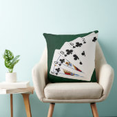 トランプのポーカーハンズ – フラッシュ – クラブスーツ クッション (椅子)