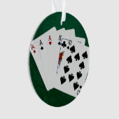 トランプのポーカーハンズ – 種類の3つ – Ace オーナメント (正面)
