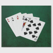 トランプのポーカーハンズ – 種類の3つ – Ace ラッピングペーパー (フラット)
