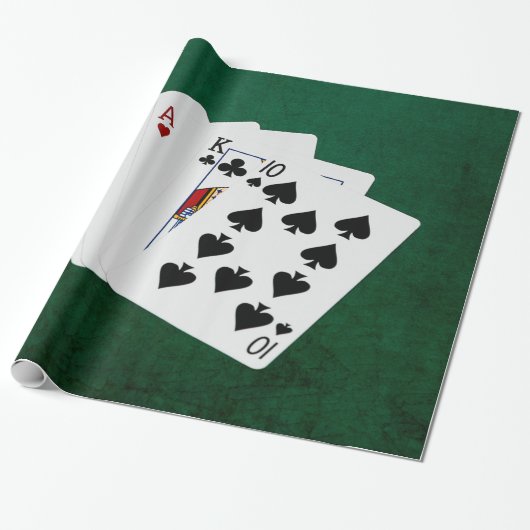 トランプのポーカーハンズ – 種類の3つ – Ace ラッピングペーパー (アンロールド)