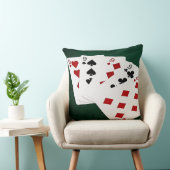 トランプのポーカーハンズ – 種類の4つ – ラインと8つ クッション (椅子)