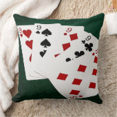 トランプのポーカーハンズ – 種類の4つ – ラインと8つ クッション (ブランケット)