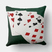 トランプのポーカーハンズ – 種類の4つ – ラインと8つ クッション (裏面)