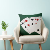 トランプのポーカーハンズ – 種類の4つ – 17と2 クッション (椅子)