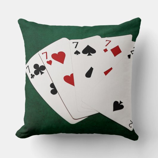 トランプのポーカーハンズ – 種類の4つ – 17と2 クッション (正面)
