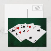 トランプのポーカーハンズ – 種類の4つ – 17と2 ポストカード (正面/裏面)