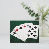 トランプのポーカーハンズ – 種類の4つ – 5と8つ ポストカード (スタンド正面)