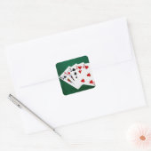 トランプのポーカーハンズ – 2ペア – キング， 9 スクエアシール (封筒)