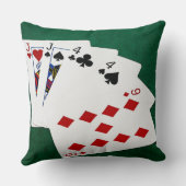 トランプのポーカーハンズ – 2ペア – ジャック、4 クッション (裏面)