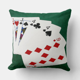 トランプのポーカーハンズ – 2ペア – ジャック、4 クッション