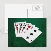 トランプのポーカーハンズ – 3種類 – ジャック ポストカード (正面/裏面)