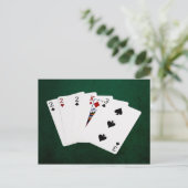 トランプのポーカーハンズ – 3種類 – 2 ポストカード (スタンド正面)