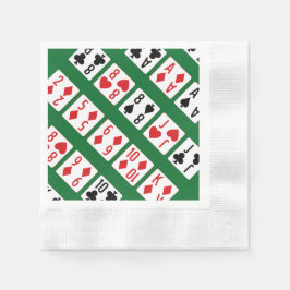 トランプのポーカーハンドランキング(ビジュアル付) 縁ありカクテルナプキン
