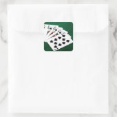 トランプのポーカーハンド王室の – フラッシュ – スペードスーツ スクエアシール (バッグ)