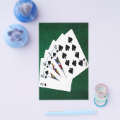 トランプのポーカーハンド王室の – フラッシュ – スペードスーツ チラシ (シングル)