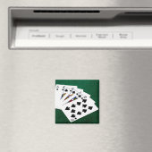 トランプのポーカーハンド王室の – フラッシュ – スペードスーツ マグネット (インサイチュ (食洗機))