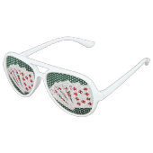 トランプのポーカーハンド王室の – フラッシュ – ダイヤモンドスーツ アビエーターサングラス (アングル)