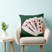 トランプのポーカーハンド王室の – フラッシュ – ダイヤモンドスーツ クッション (椅子)